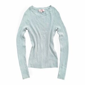 Philosophy Ribbed Knit Fitted Long Sleeve Top Size Small
